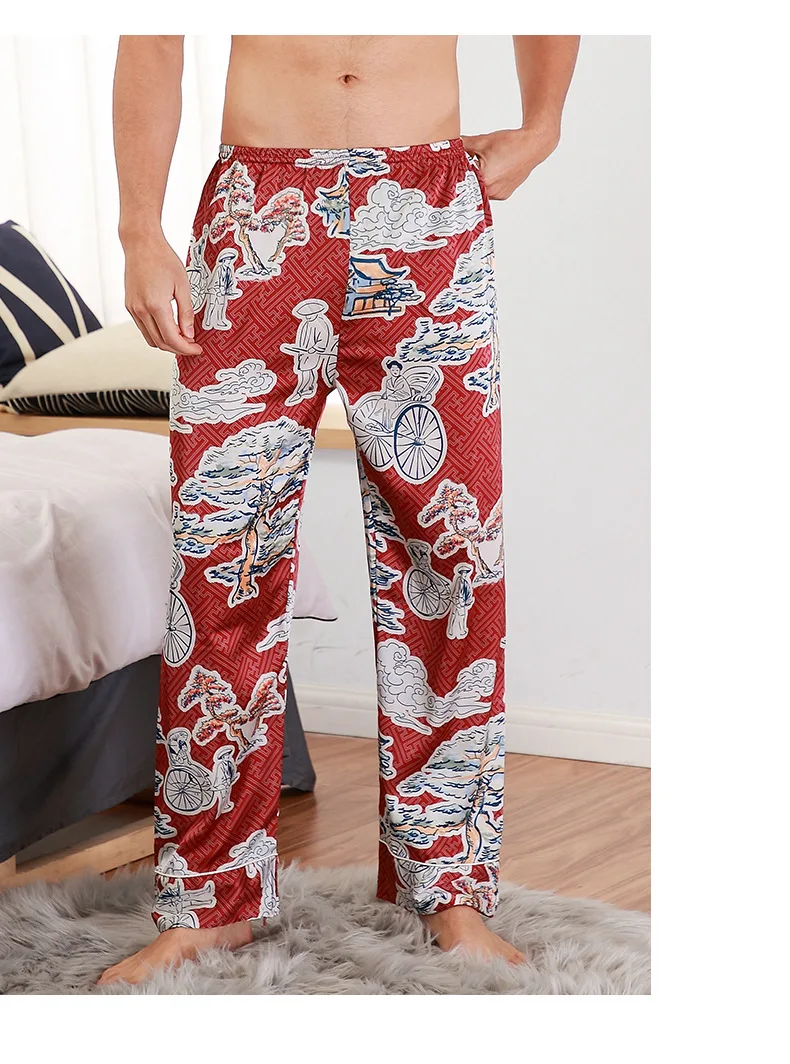 HNMCHIEF для мужчин сна нижняя часть пижамы Lounge брюки пижамы удобная домашняя одежда плюс размер нижнее белье брюки