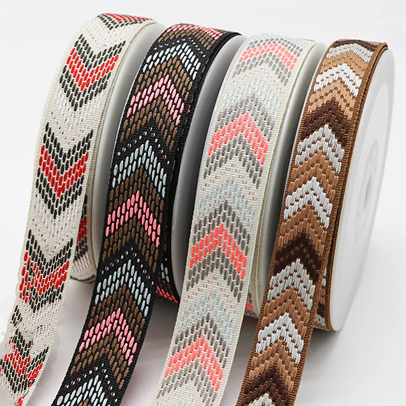 8Meters 23mm Polyester Ethnic Jacquard Cotton bing Lace Trim