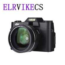 Digital-Camera Professional ELRVIKECS Retro Micro External-Lens 16X HD 4K with Wifi Vlog