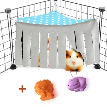 

Hamster Dodge House Hamster Cage Accessories Small Pet Tassel Corner Nest For Guinea Pig Ferrets Pet Hamster Tent Hammock
