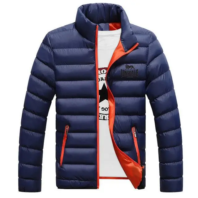 Мужская повседневная одежда Lonsdale на молнии, модные жаккардовые толстовки с капюшоном, флисовая куртка Solomon, осенние толстовки, Осеннее зимнее пальто - Цвет: navy blue - H