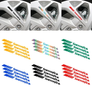 

Car styling 4Pcs/Lot Car Tyre Wheel Emblem Decal Badge sticker accessories for hyundai santa fe