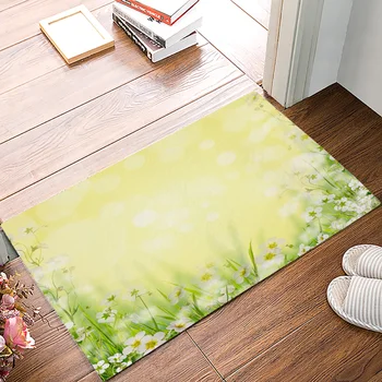 

Flower Garden Beautiful And Fresh Character Nature Design Background Xiushuai Meal DoorMat Outdoor Indoor Bathroom Rug