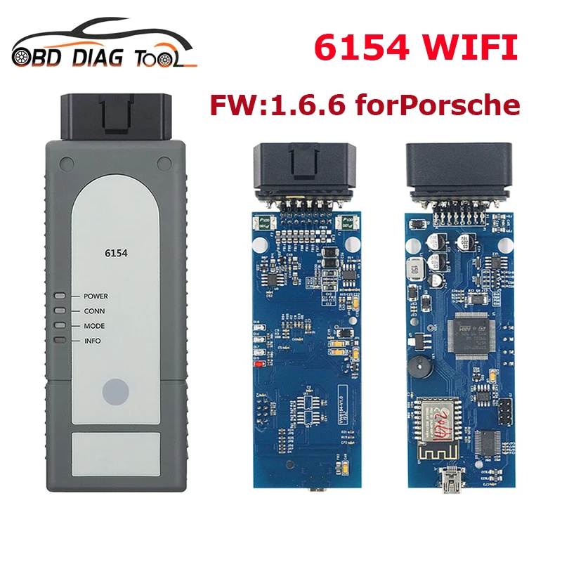 Новейший OKI 6154 WIFI прошивка 1.6.6 поддержка для Posch &amp Piwis OKI6154 OBD2 кабель автомобильный