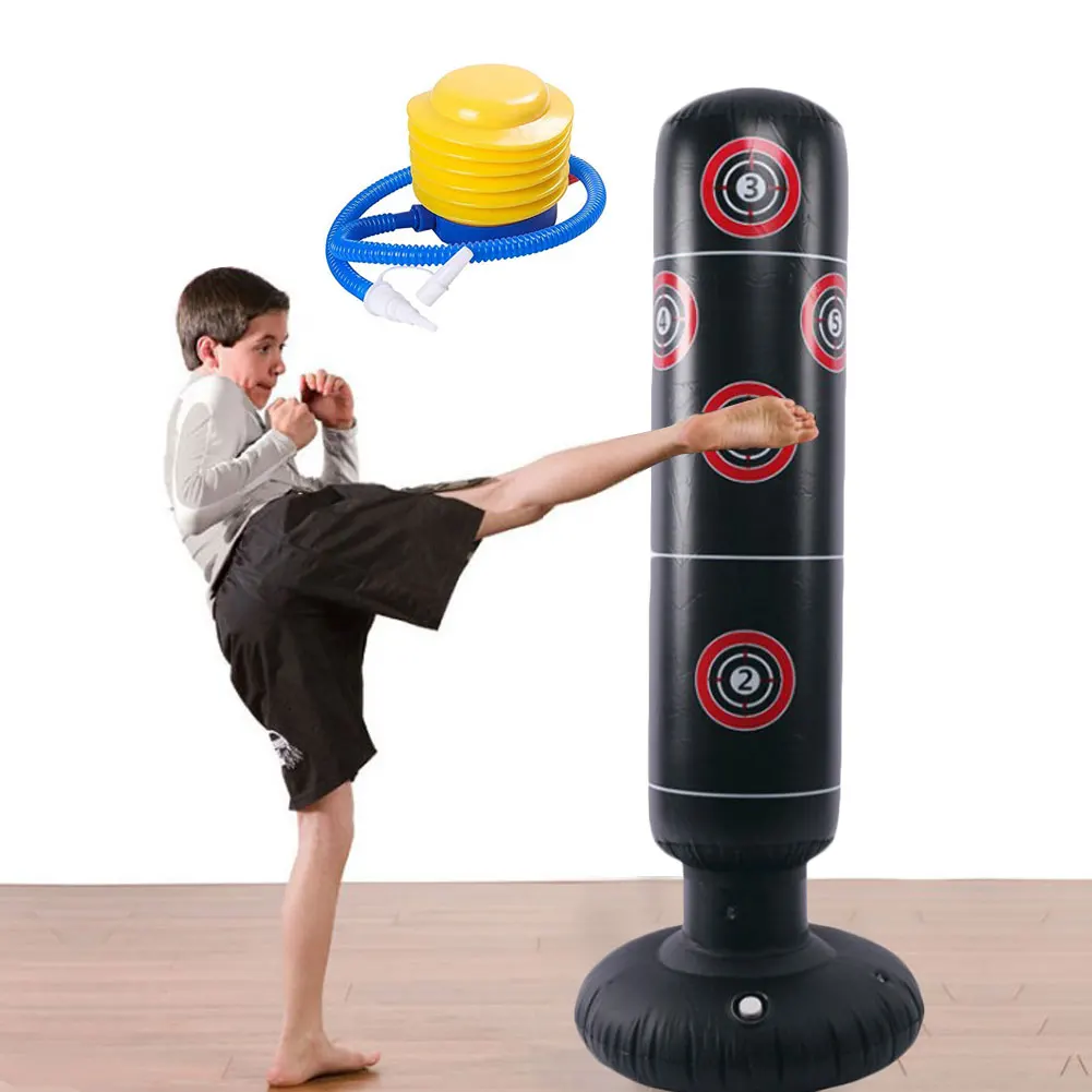 

1.6m Boxing Punching Bag Sport Toys Fitness Adult Children Inflatable Vertical ColumnTumbler Inflatable Sandbags Exercise Gift