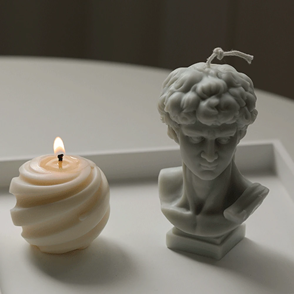 Stampo per candele in silicone - Volto astratto 3D - 9x5 cm Trasparente x1  - Perles & Co