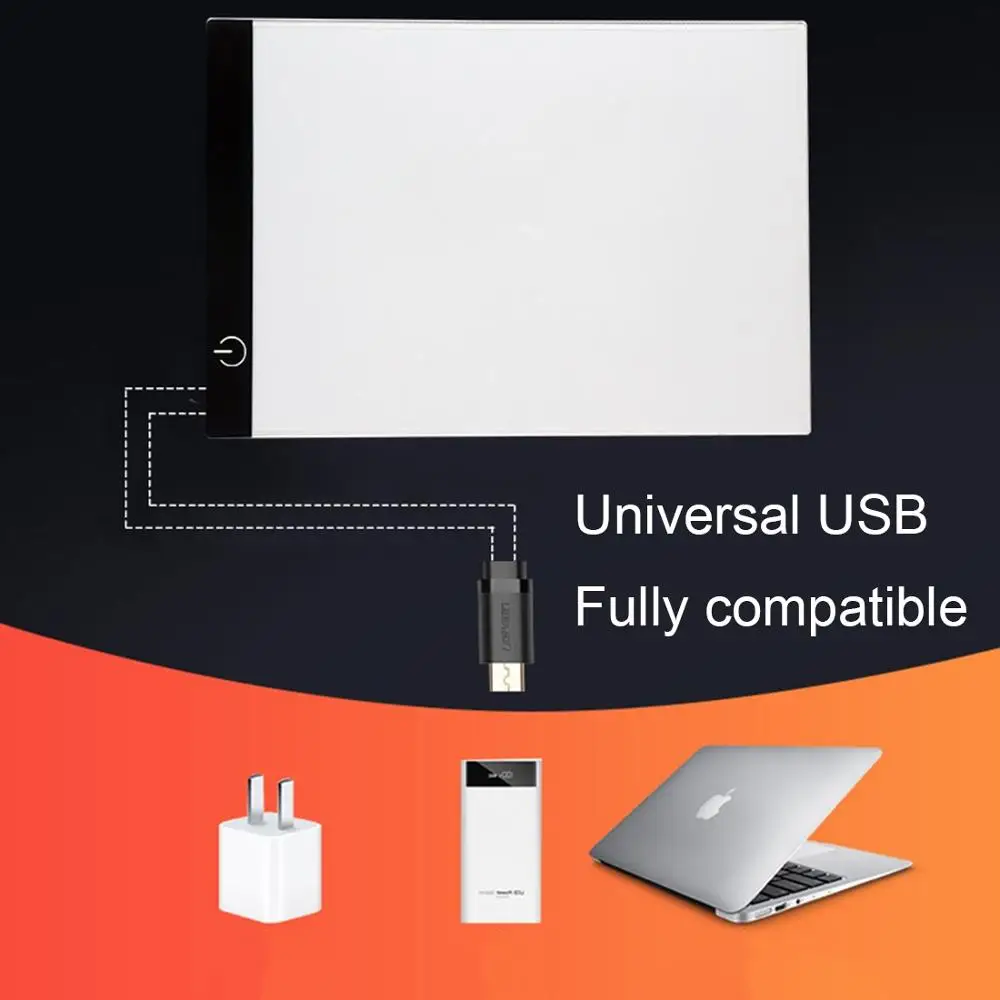 Ультра-тонкий A4 Размер Портативный USB светодиодный светильник Artcraft Трассировка коробка копировальная доска для художников Рисование эскизов анимация