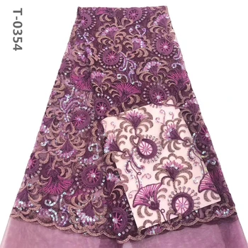 

Latest Wine Red French Nigerian Laces Fabrics High Quality Tulle African Laces Fabric Wedding African French Tulle Lace
