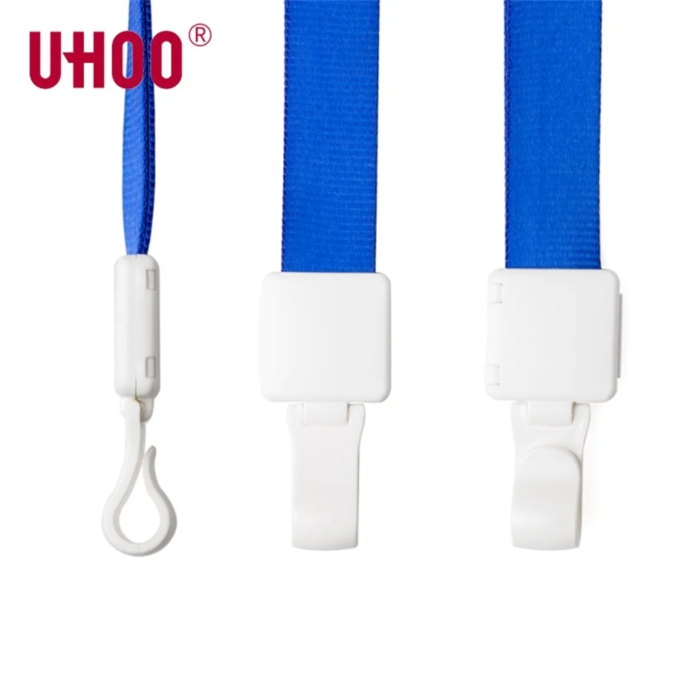 Uhoo 6751 10mm Suspension Cord Rope Id Card Holder Exhibition Card Name Badge Holder Custom Logo Print Neck Lanyard