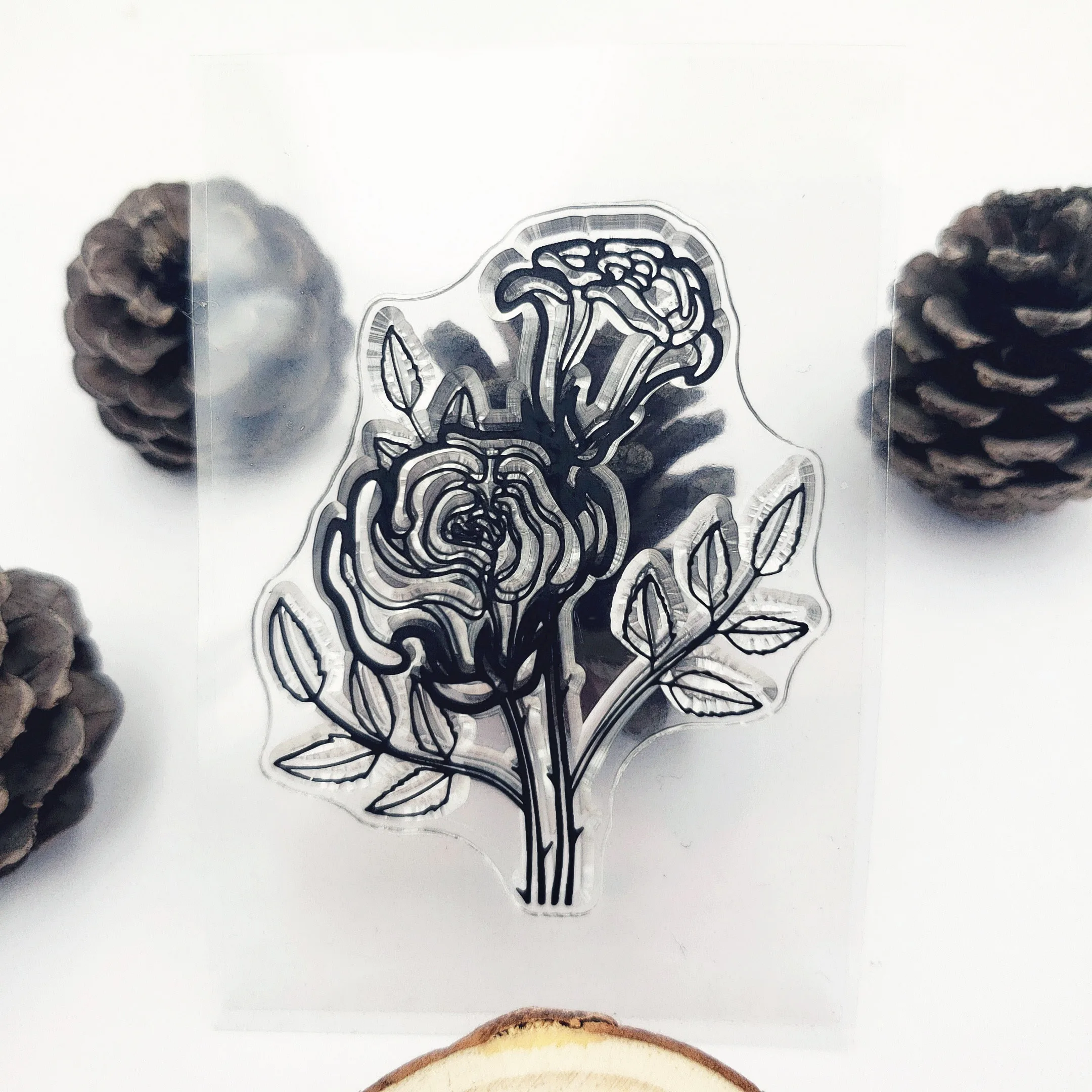 Rose 1sheet Vintage Craft Transparent Clear Stamps Scrapbooks Silicone Clear Stamps For Scrapbooking Photo Album