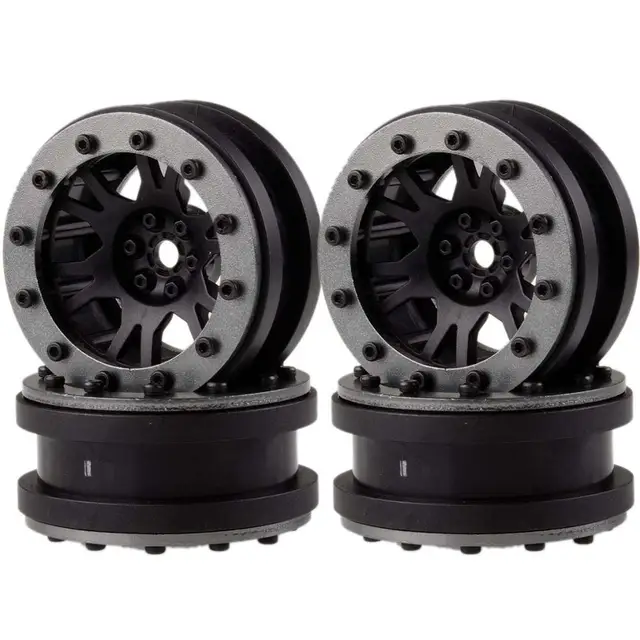 1068 RC 1/10 Rock Crawler 1.9" Nylon Wheel Rim & Aluminum Beadlock TRX4 SCX10