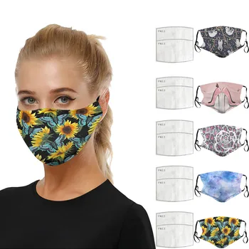 

1PC Adults Washable Christmas Expression Facial Coverings Prints Filters Can Be Placed Outdoor Accessories Tool#K35