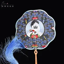 Новое поступление шелковая свадебная брошь Вентилятор кисточка кран цветы китайская культура двойная ручная вышивка подарок свадебные аксессуары