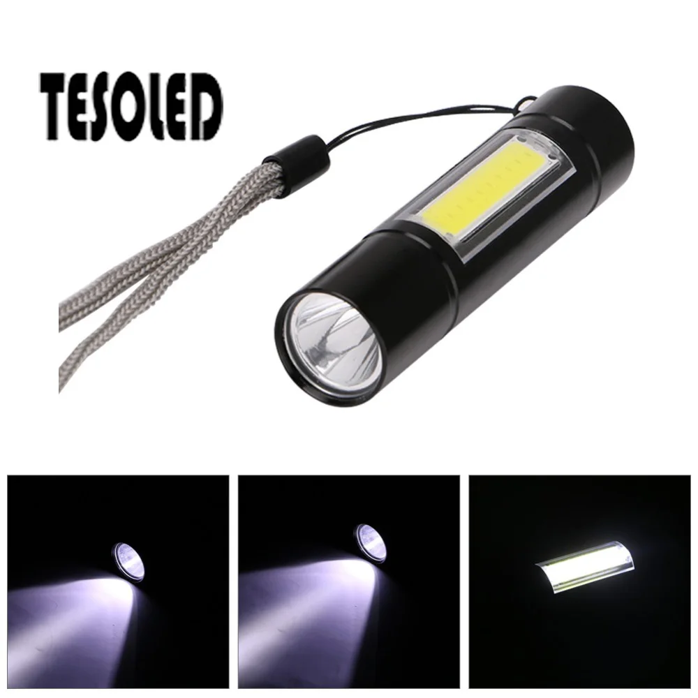 

LED Flashlight Portable Mini Waterproof Super bright white light torch Built-in battery with USB charging Bicycle Light 8.16