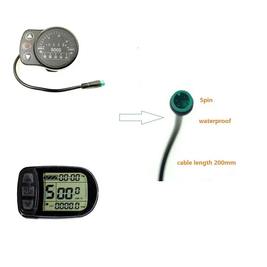  KT 36v 48v 15A controller with KT LED/LCD display FT-21X thumb throttle 1to 4 cable - 4000530920191