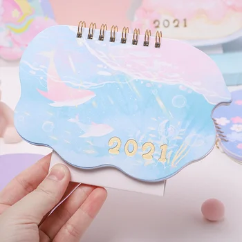 

Desktop style desk calendar cartoon cute desktop note book coil calendar