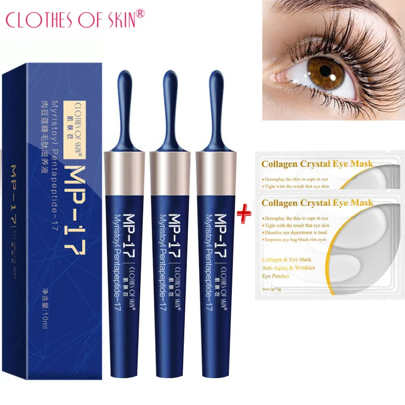 3pcs Eyelash Growth Serum Liquid Eyelash Enhancer Ginseng Treatment Lash Lift Eyes Lashes Long Thicker Nourishing Eyelash Care