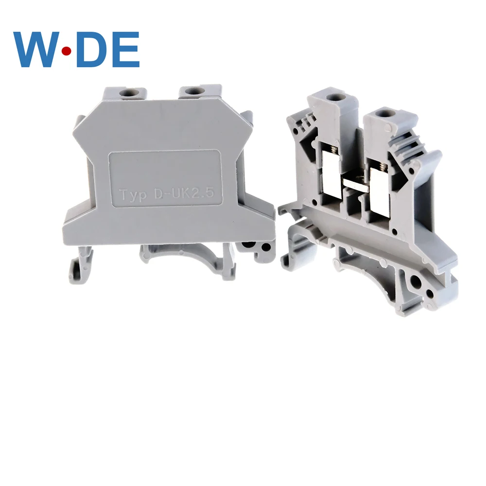End Cover D-UK 2.5 10 Pcs For Terminal Block UK-2.5B Four Colors End Plate Din Rail Terminal Blocks Accessories Caps Din Rail Terminal Block