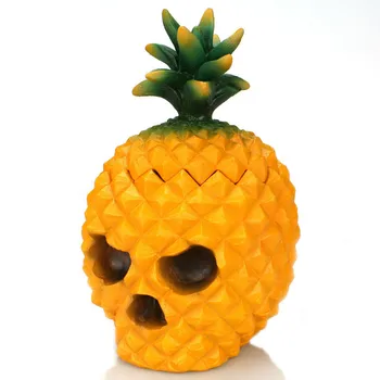 

Pineapple Skull Storage Jar Creative Storage Bottles Household Storage Tube with Cover Multifunctional Halloween Decoration