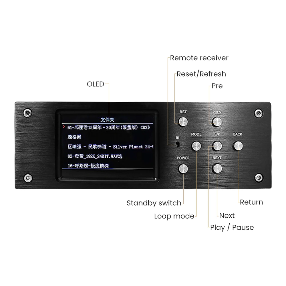 AIYIMA MP3 декодер аудио Плата AC220V Hifi без потерь цифровой декодирование AK4495SEQ поддержка DSD цветной ЖК-экран DIY домашний кинотеатр