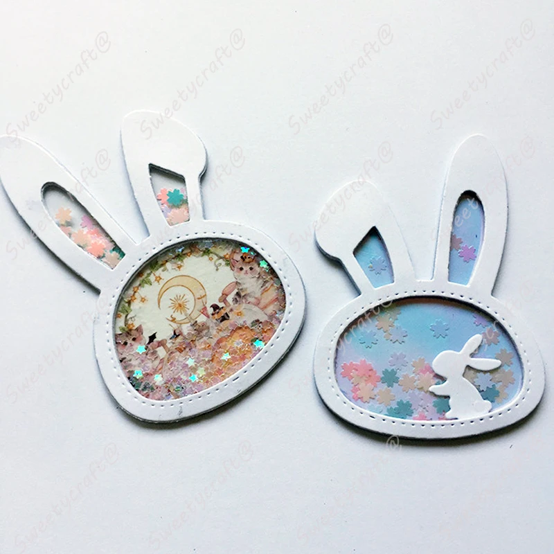 Rabbit Bunny Stich Frame Shake Cutting Dies 04