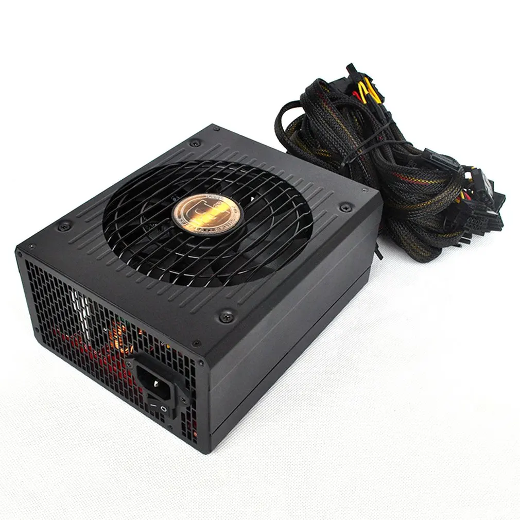 

1800W Universal ATX Computer Power Supply For Mining Machine Support Graphics Card Output Rated Bitcoin Power