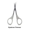 1PC Eyebrow Scissors Razor Trimmer Blades Stainless Steel Eyelash Straight Elbow Trimmer Shaver Scissors Nose Hair Clipper 4