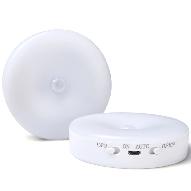 

Motion Sensor Light, Usb Rechargeable Puck Lights,Battery Operated Closet Light, High Brightness Cabinet Lights,Led Wireless Sti