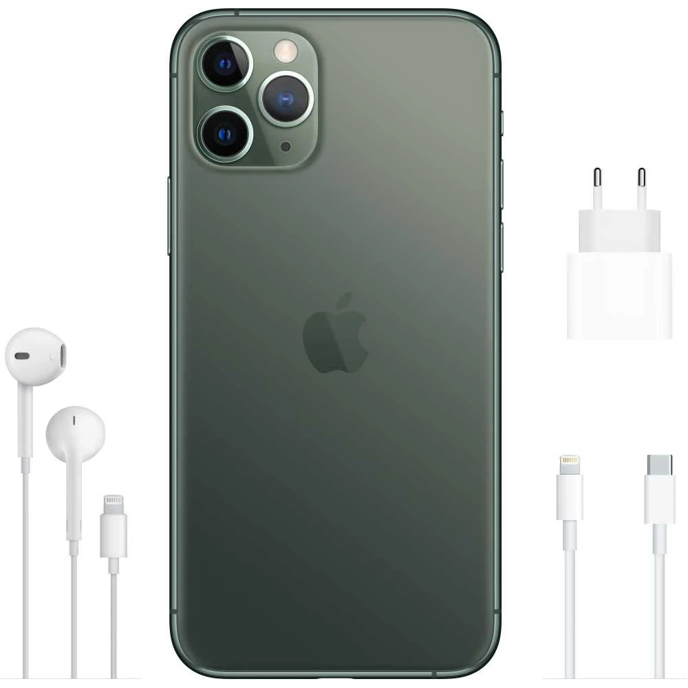 Смартфон Apple iPhone 11 Pro MWC62RU/A 64Gb темно-зеленый 3G 4G 1Sim 5.8" OLED 1125x2436 iOS 13 12Mp