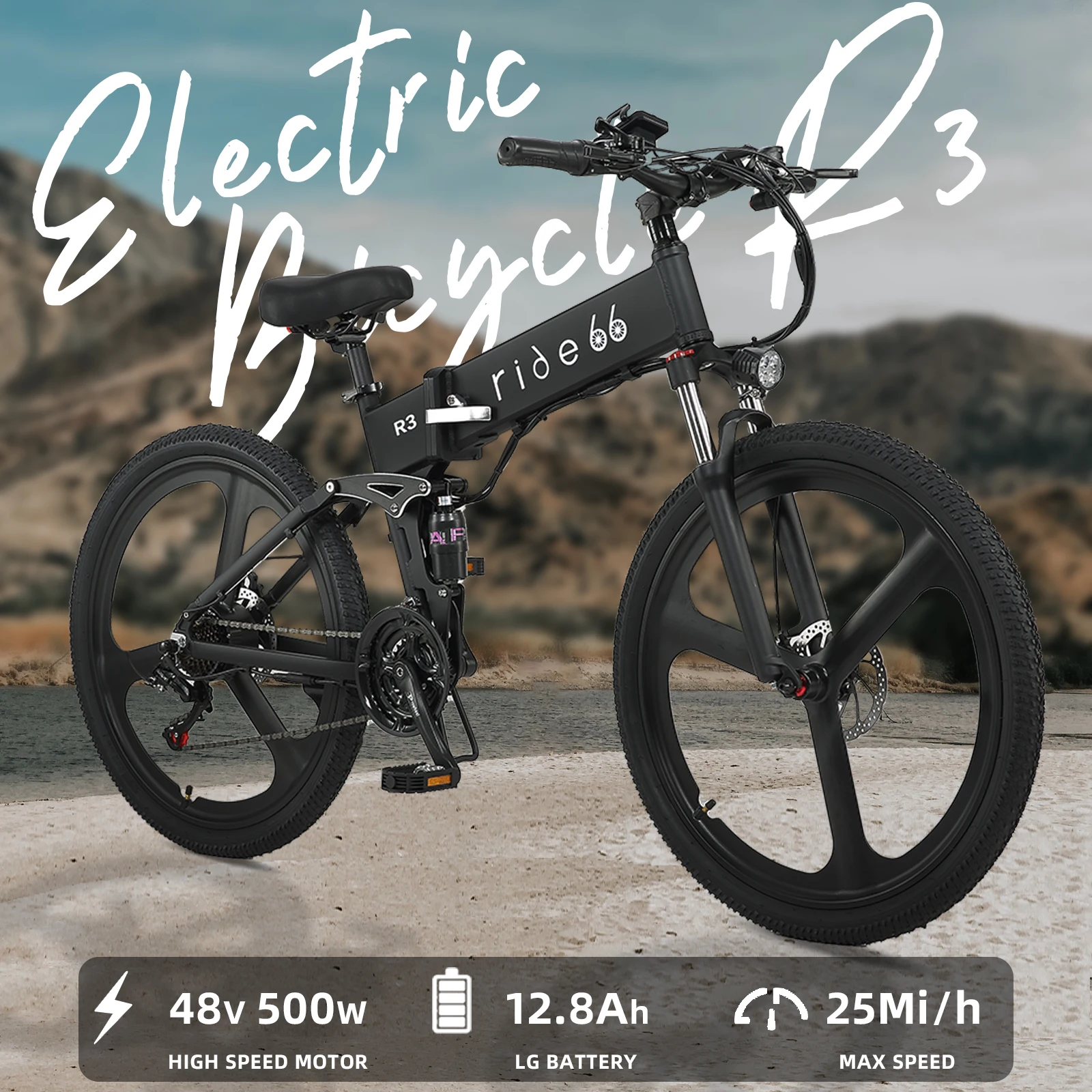 Фонарь 750W48V 12.8A Электрический горный велосипед для взрослых 26 дюймов 21