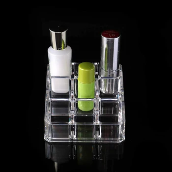 

9 grids Cosmetic Box Display Stand make up Storage Case Lipstick Jewelry Box Case Holder Acrylic Makeup Organizer Storage Box