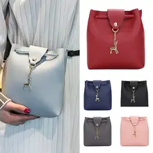 Модная элегантная сумка-мешок из искусственной кожи, сумка через плечо с изображением оленя, женская сумка через плечо, сумки на шнурке