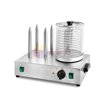 

NEW 220V Hot Dog Machine Stainless Steel 4 Sticks Sausage Bun Warmer Hotdog Steamer
