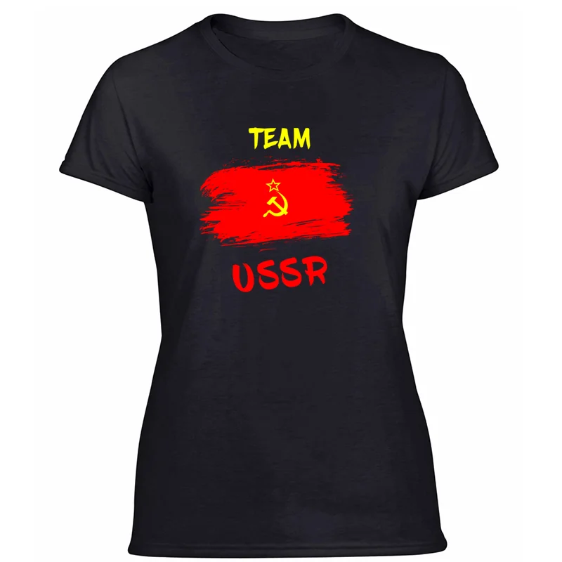 Women-Black Забавная большая сборная СССР подарок udssr Ретро Винтажная Футболка мужская для отдыха унисекс Мужская футболка с круглым вырезом свободный размер S-5xl - Цвет: Women-Black