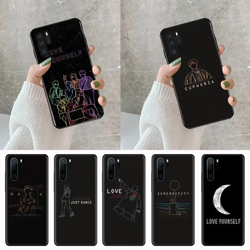 

Love Yourself Art kpop line Luxury Phone Case Funda For Huawei P9 P10 P20 P30 Lite 2016 2017 2019 plus pro P smart