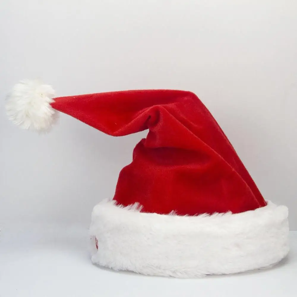 Рождественский Декор озорная шляпа качели Navidad поют музыка танцы Рождественская шляпа Волшебная плюшевая шапка Санта забавная Рождественская шляпа детские игрушки