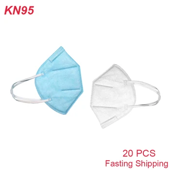 

20PCS Anti Flu Face Mask Adult 95% Filtration Masks 3-dimensional Protection Civilian Anti-fog Dust-proof Disposable Masks