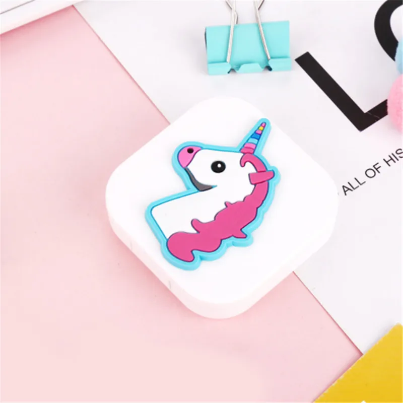 1 Pc Cute Cartoon Girl Heart Contact Lens Box St tudent Soft Younger Sister Glasses Box Beautiful Pupil Box Nursing - Цвет: 10