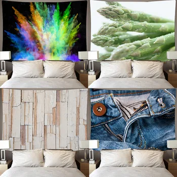 

Vegetable marble jeans pattern tapestry print tapestry psychedelic wall hanging beach towel polyester thin blanket yoga