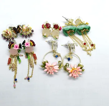 

CSxjd 2020 New Enamel flower earrings Wholesale prices