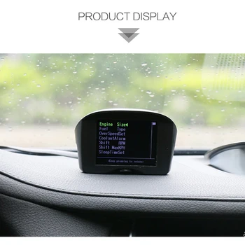 

Car OBD HUD Overspeed Warning System Windshield Voltage Alarm Temperature Meter ALI88