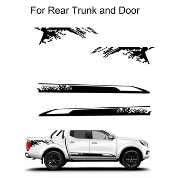 

New Arrival High Quality 2pcs Black Car Side Body Decal Sticker Vinyl Film Decor Waterproof For Pickup SUV