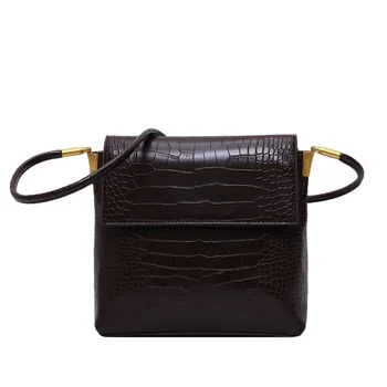 

Super Fire 2019 Korean-style Crocodile Small Shoulder Bag Retro Minimalist WOMEN'S Bag Fashion Lady Bag Versatile xie bao