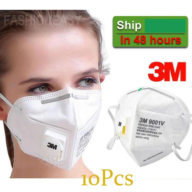

3M KN90 Mask 9001V FFP2 Face Masks Anti-Dust Anti-Pollution Bacteria Proof Disposable Face Masks Non-woven Cloth Lava Cloth Mask