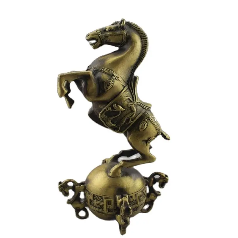Cavallo Qiankun Della Decorazione Di Fengshui Del Bronzo Antico Della Cina