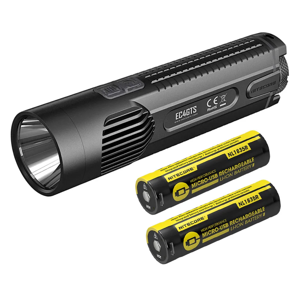 EC4GTS NL1835R NITECORE EC4GTS ручной фонарь CREE XHP35 HD светодиодный Макс 1800 люмен луч бросок 396 м тактический фонарь головной поисковый фонарь - Испускаемый цвет: EC4GTS NL1835R