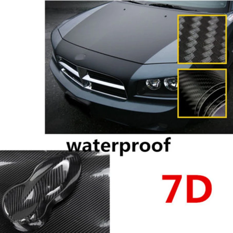 7D Премиум Глянцевая виниловая пленка из углеродного волокна для автомобиля
