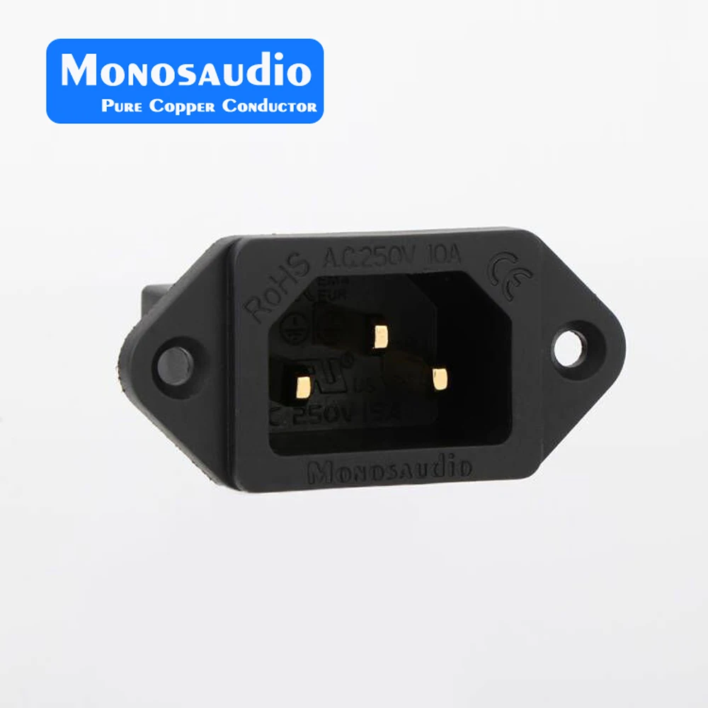 Monosaudio IB70(G) Pure Copper gold plated AC IEC Inlet Socket audiophile Power IEC320 Mains connector C14 | Электроника