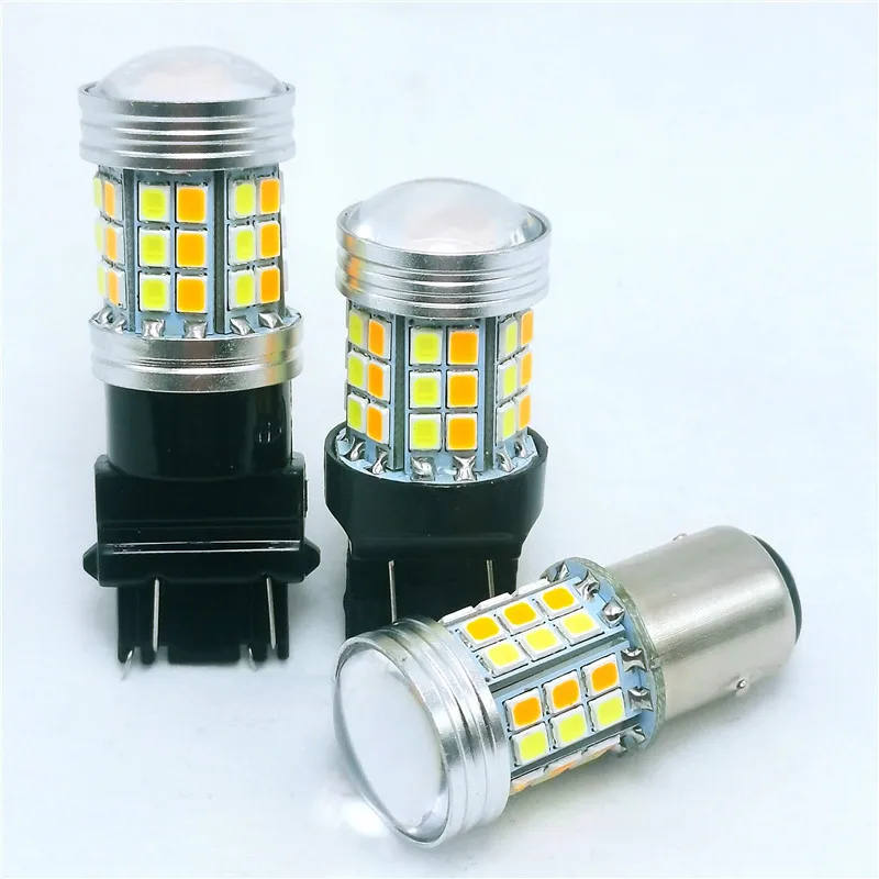 LED ڵ   ÷ T25 3157 LED  õ, 12V DC 5W, DRL 3157-2835-45SMD, 2 