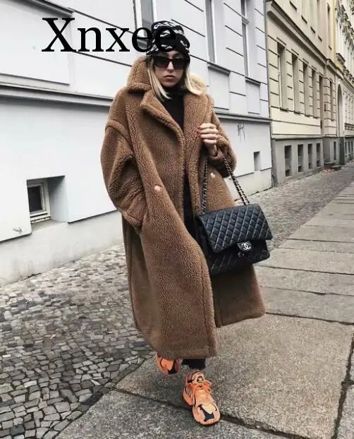 Winter Coat Women Thick Warm Hooded X-Long Faux Fur Jacket Female High Quality Fluffy Rabbit Fur Coat  Loose Parkas